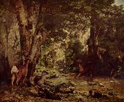 Gustave Courbet Rehbock im Wald oil painting reproduction